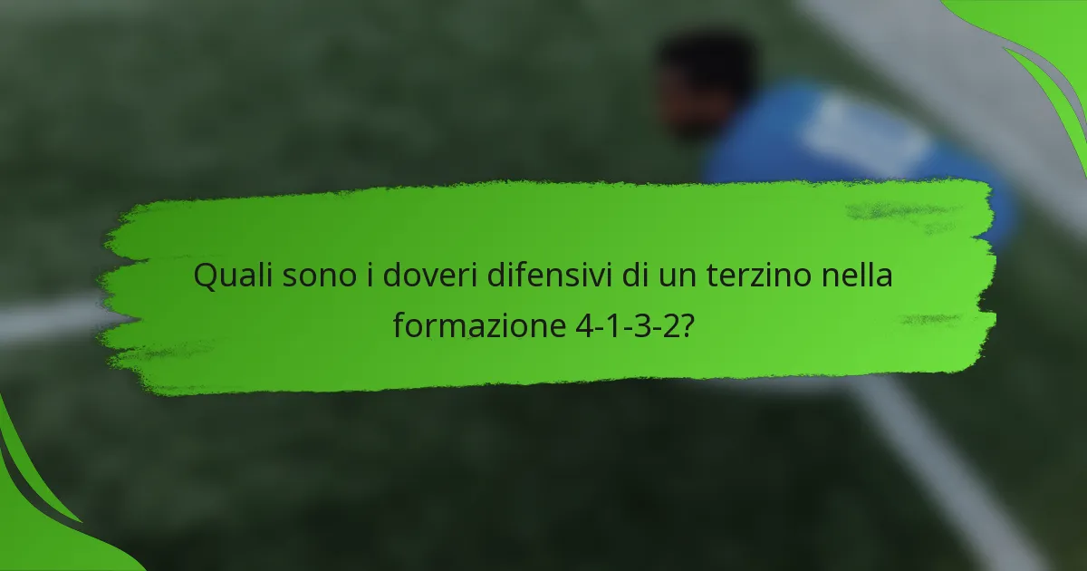 Quali sono i doveri difensivi di un terzino nella formazione 4-1-3-2?